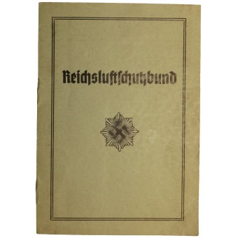 Tessera in RLB Reichsluftschutzbund Landesgruppe Sachsen. Espenlaub militaria